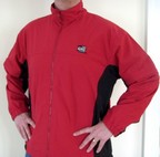 Red Men's Microfiber Golf Jacket